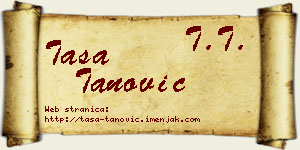 Tasa Tanović vizit kartica